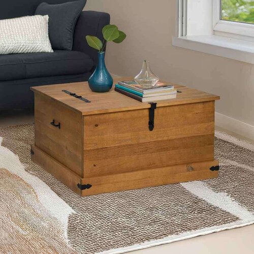 VidaXL skrinja za shranjevanje halden 91x91x47 cm masivni les, bor Slike