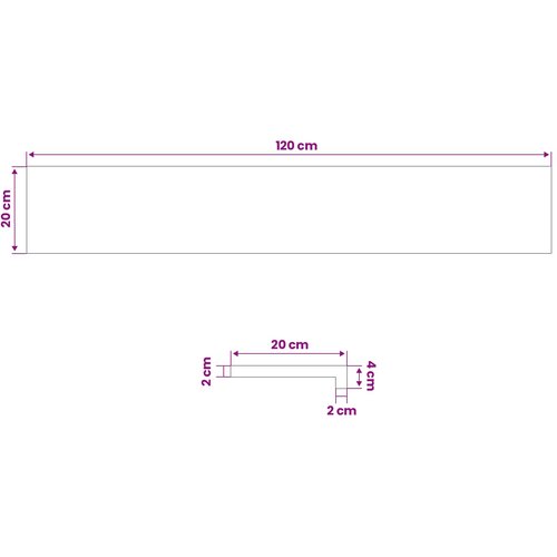  Prozorske klupice 2 kom. Prirodna 120 x 20 x 2 cm Slike