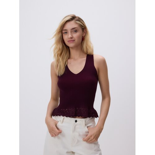 Reserved Bluza s volanima - boja kestena Cene