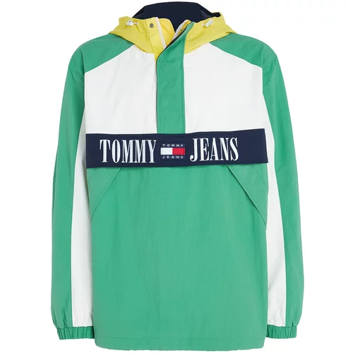 Tommy Jeans Prijelazna jakna morsko plava / svijetložuta / zelena / bijela
