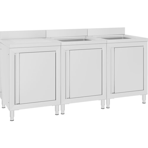 vidaXL Kuhinjska omarica za umivalnik 180x60x96 cm nerjaveče jeklo Cene