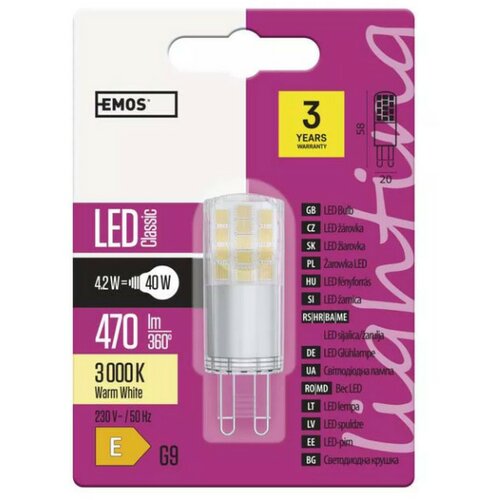 Emos sijalice LED sijalica classic jc 4,2w g9 ww emos zq9542 ( 2931 ) Cene