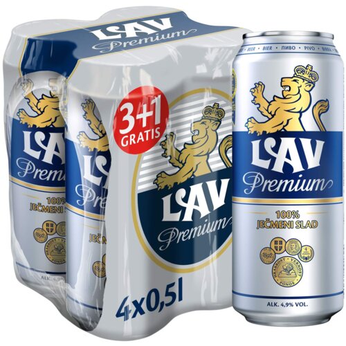 Lav Pivo Premium 0,5l 3+1 gratis Cene