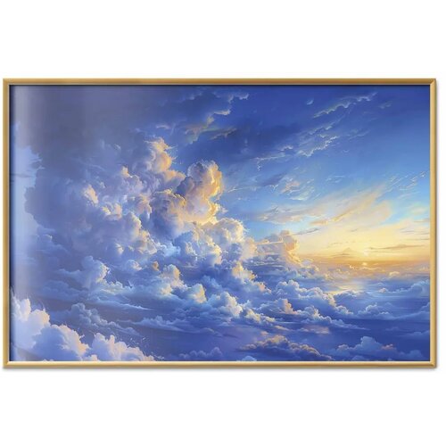  Plakat When the Sky Becomes Canvas: A Masterpiece of Nature in the Clouds 90x60 Zlatni okvir Slike