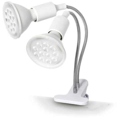 Fleksibilna stona lampa sa stezaljkom za gajenje biljaka PLANTY 2xE27/30W/230V bela Slike