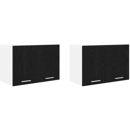  ormarić 2 pcs Crni hrast i bijela 60 x 31 x 40 cm Slike