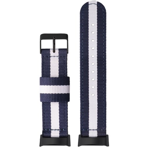 INF Najlonski pašček za uro za Fitbit Charge 5, zračen športni nadomestni pašček Blue + White, (21872268) Cene