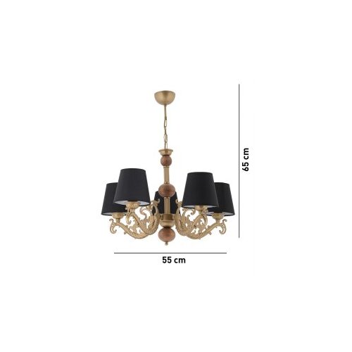 Opviq luster fiona wood black gold brown Cene