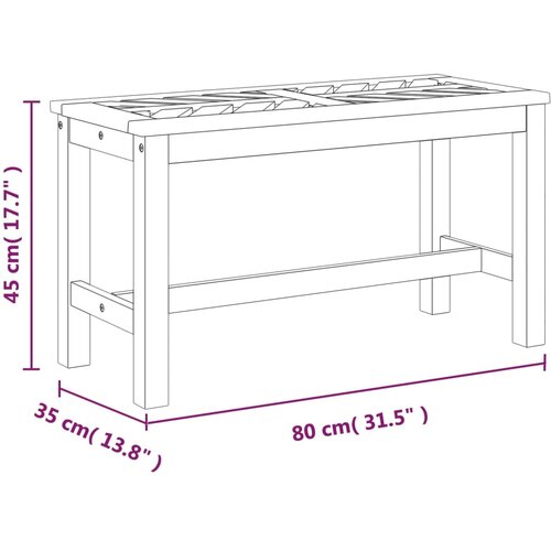  Vrtna klupa 80 cm od masivnog bagremovog drva Slike
