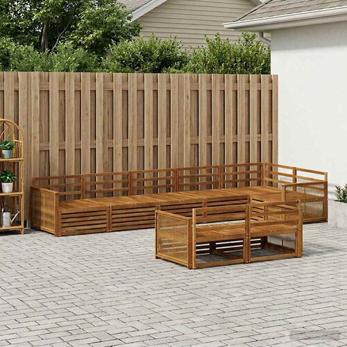  Set vanjskih sofa 8 kom. Prirodna Slike