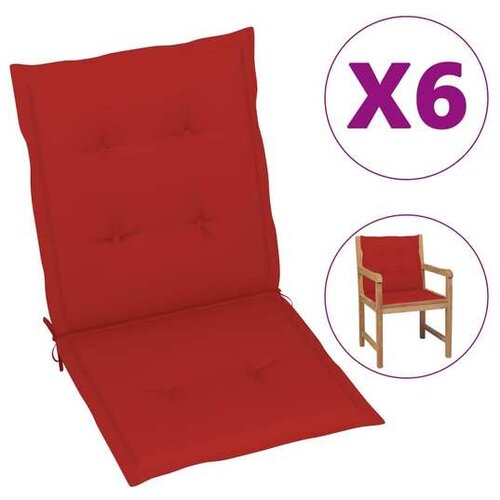  Blazine za vrtne stole 6 kosov rdeče 100x50x3 cm Cene