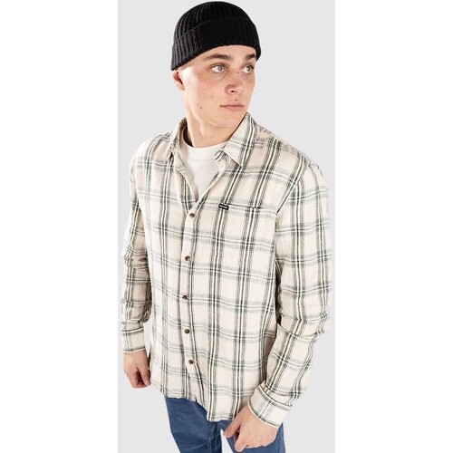 Brixton Charter Linen Shirt ivy green plaid Cijene