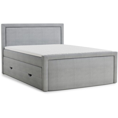 Maison de Rêve Sivi boxspring krevet s prostorom za odlaganje 200x200 cm Fresco &ndash; Cijene