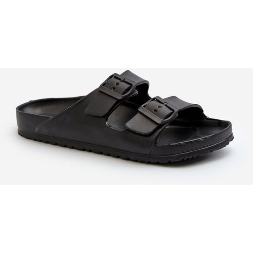 Kesi Men&amp;#039;s Lightweight Foam Slippers with Buckles Black Avatara Slike