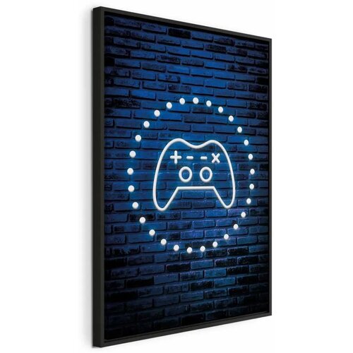  Slika - Neon Gamepad 80x120 U crnom drvenom okviru Cijene