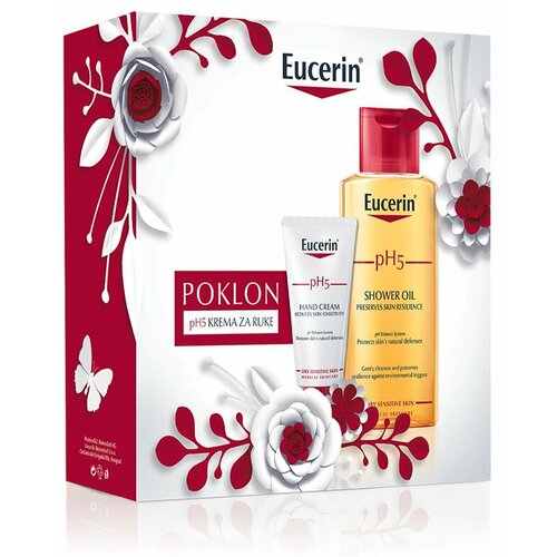Eucerin box pH5 ulje za tuširanje 200 ml + krema za ruke, 75 ml gratis Cene