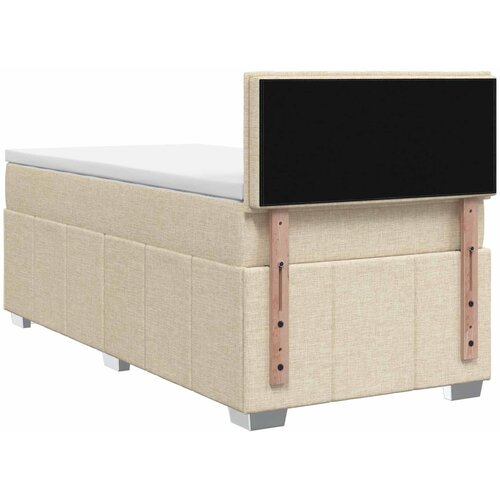  Boxspring krevet s madracem Krem 100 x 200 cm Tkanina Slike