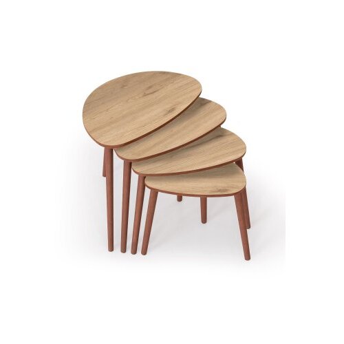 Hanah home Set stolova od 4 dela Nora Hrast Slike