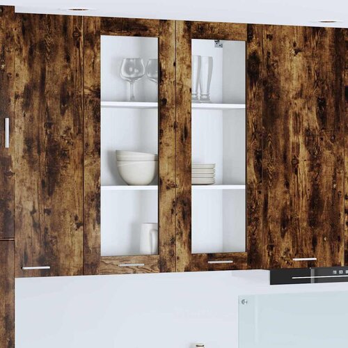 vidaXL Viseći ormarić s policom Riga Dimljeni hrast 80 x 31 x 100 cm Cijene