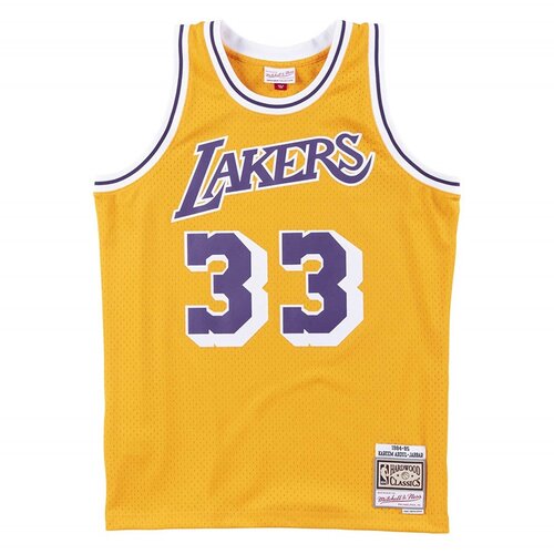 Mitchell And Ness Kareem Abdul-Jabbar 33 Los Angeles Lakers 1984-85 Mitchell &amp;amp; Ness Swingman dres Slike