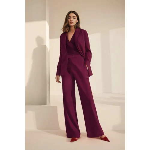 Trendyol Claret Red Wide Leg Trousers