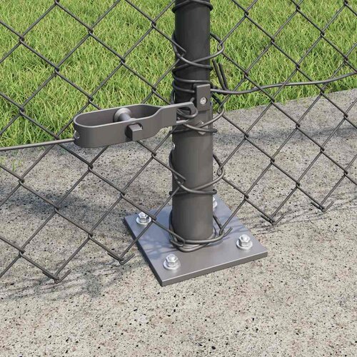  Ograde od lanca s betonskom podlogom 10 x 1,5 m Siva Mreža Slike