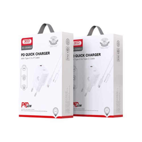 XO Kucni punjac CE09 PD 45W Type C &amp;ndash; glava White Slike