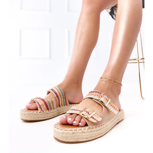  Multicolored Crochet Espadrille Sandals with Buckles Kasina Slike