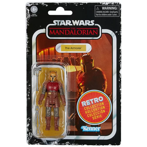 Hasbro Star Wars Retro Collection The Armorer Toy 9,5-cm-Scale The Mandalorian zbirateljska akcijska figura, igrače za otroke od 4. leta starosti, večbarvna, F4458, (20838174)