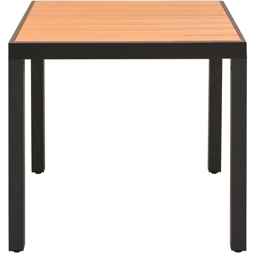 In Vrtni stol smeđi 80 x 80 x 74 cm aluminijum i WPC Slike