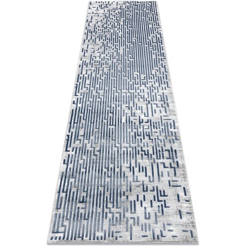RugsX Preproge Preproga AKRIL VALS 3943 Overdubbed labirint siva 80x300 cm Siva Cene