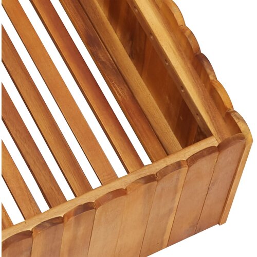  Vrtna posuda za sadnju od masivnog bagremovog drva 50x50x25 cm Slike
