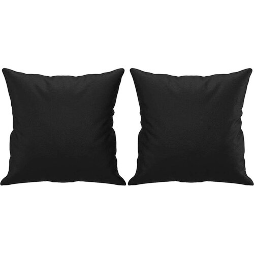  Jastuci 2 kom crni 40 x 40 cm od umjetne kože Slike