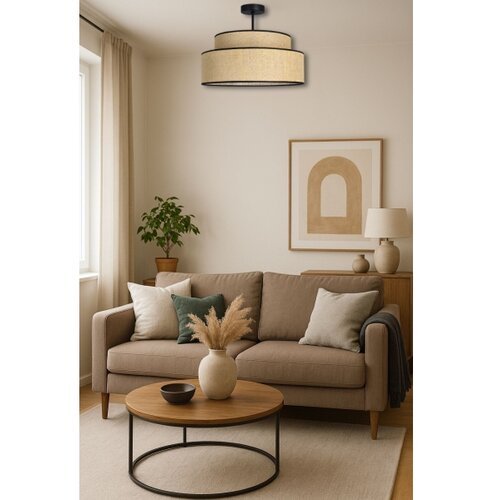  plafonski luster boho 1xE27/60W/230V prečnik 40 cm bež Slike