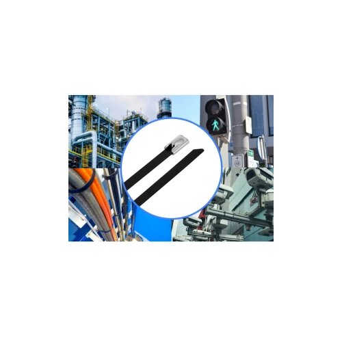 TRU COMPONENTS TC-12656548 Čelične kabelske vezice 360 mm 4.6 mm AISI 304 s premazom 100 St. Cijene