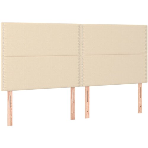 Maison Chic Posteljno vzglavje - Vzglavna omarica 4 kosa krem 100x5x78/88 cm blago, (22078089) Cene