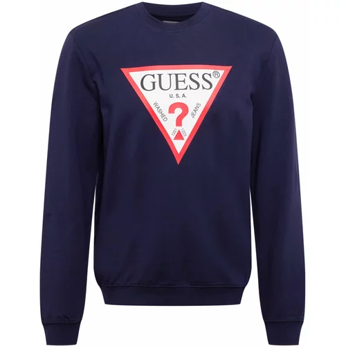 Guess Sweater majica 'AUDLEY' morsko plava / crvena / bijela
