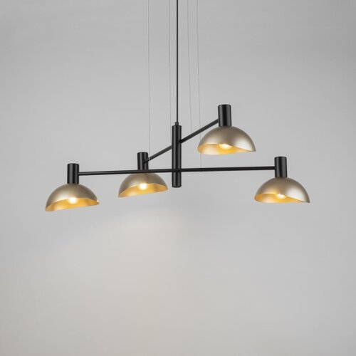  Luster na sajli ARTIS 4xE14/40W/230V crno-zlatni Slike