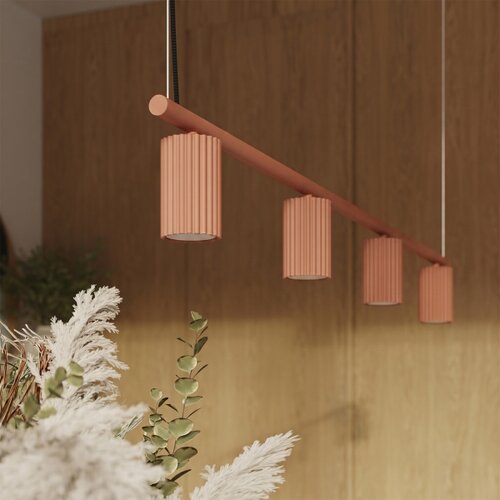 Sollux SL.2715 - Luster na sajli KARBON 4xGU10/10W/230V narandžast Slike