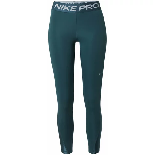 Nike Sportske hlače 'Pro' petrol / srebro
