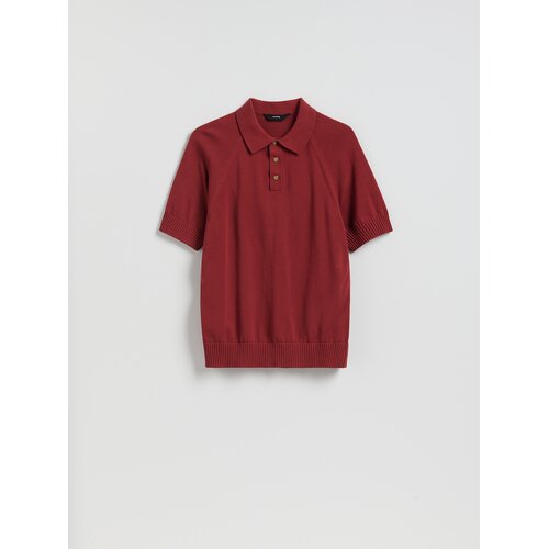Reserved Polo-džemper s visokim udjelom pamuka - crvena Cijene