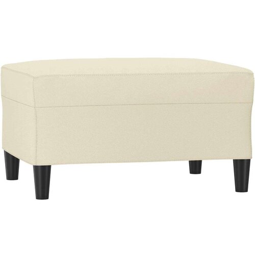  4-dijelni set sofa s jastucima krem od umjetne kože Slike