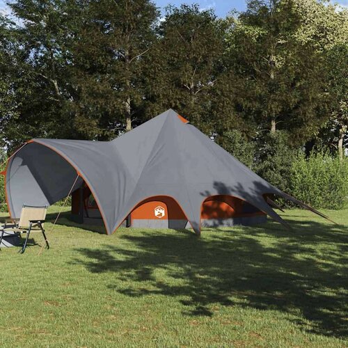  Teepee šotor s streho Siva in oranžna 600 x 600 x 347 cm, (5000091134) Cene