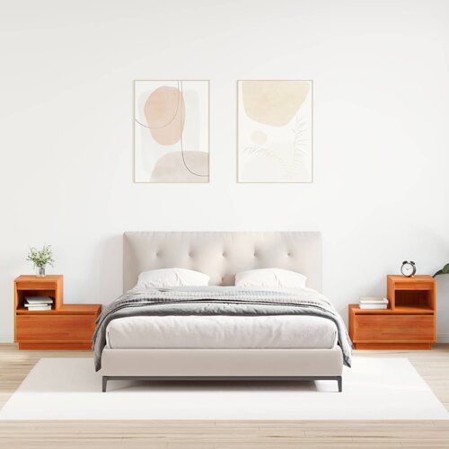  Noćni ormar 2 pcs Vosak smeđa 60 x 34 x 51 cm Konstruirano drvo Cene