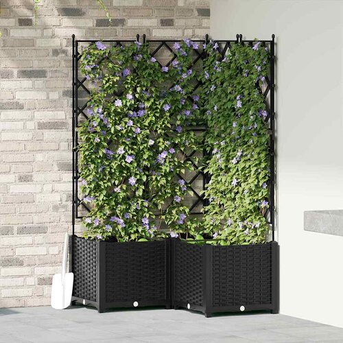  Vrtna saksija 3 kom. Crna 80 x 80 x 143 cm PP Cijene