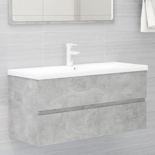 vidaXL Ormarić za umivaonik siva boja betona 100x38,5x45 cm od iverice Cijene