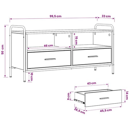  TV ormar 67,5 x 33 x 50 cm Staro drvo Konstruirano drvo Slike