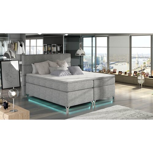 ELTAP Tapecirani boxspring krevet Amadeo s LED rasvjetom-180x200-Sawana 21 Slike