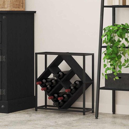  Stalak za vino Crni hrast 51 x 18 x 52,5 cm Konstruirano drvo Cijene