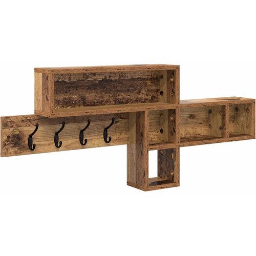  Vje&amp;scaron;alica za kapute na zidu Zidne Staro drvo 100 x 12 x 43,5 cm Slike